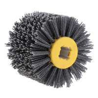 ROKFORT Deburring Abrasive Wire Drawing Round Brush Head Polishing Grinding Tool Buffer Wheel For Furniture Wood Sculpture Rotar